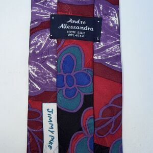 Jimmy Pike Italian Silk Tie Aboriginal Art Australia Andre Alessandra VTG  90s